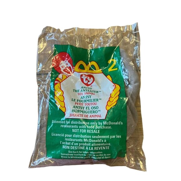 McDonald's Teenie‎ Beanie Baby Antsy the Anteater 1993 Tag - Picture 2 of 2